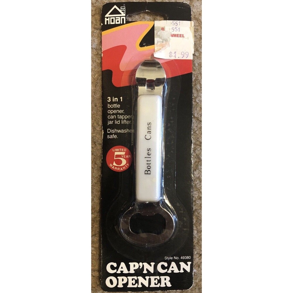 HOAN Bottle opener NEW OLD STOCK Cap'n Can Opener VINTAGE